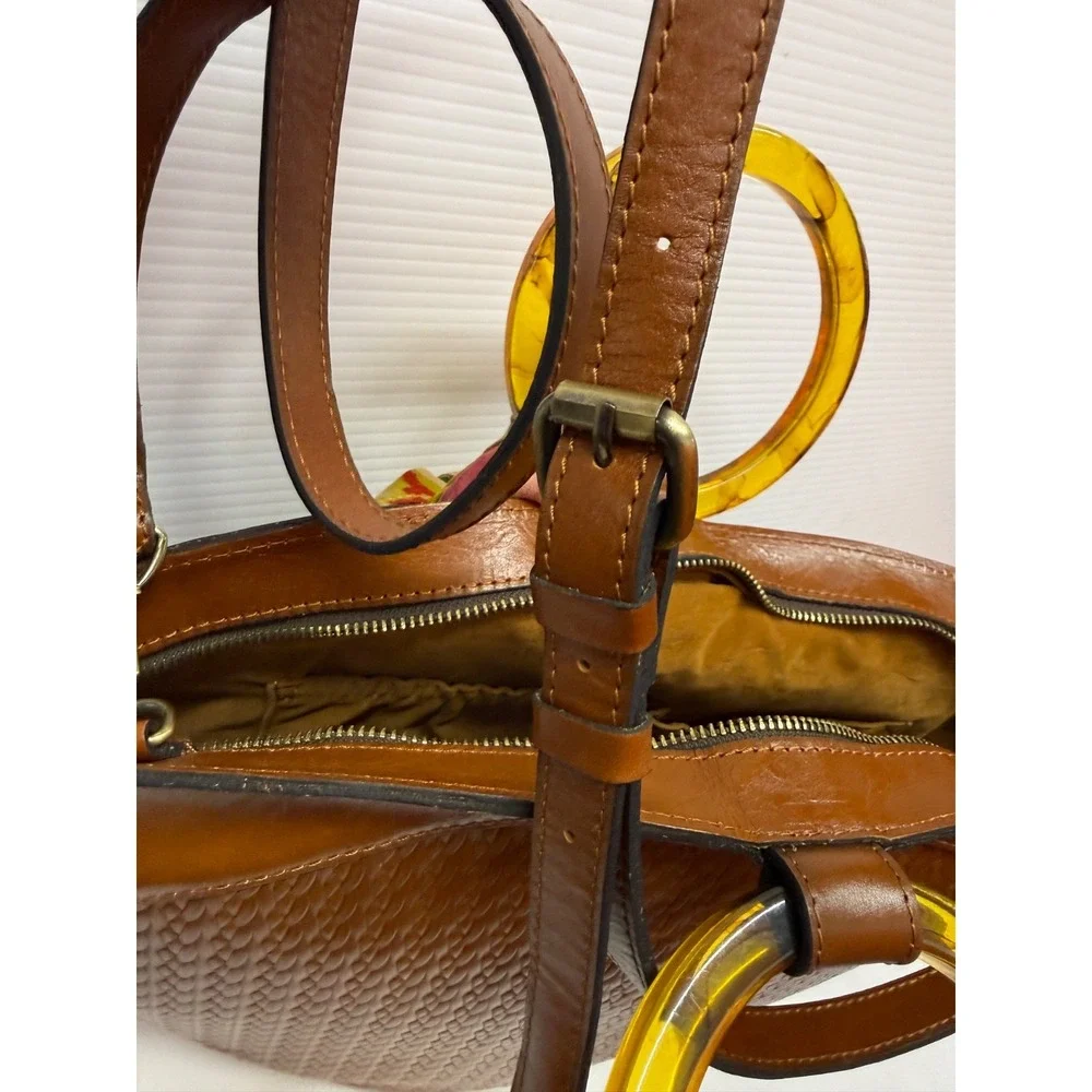 Patricia Nash TWEMANDIA Leather Satchel PURSE W/ EXTRAS, SCARF,  RETIRED NEW